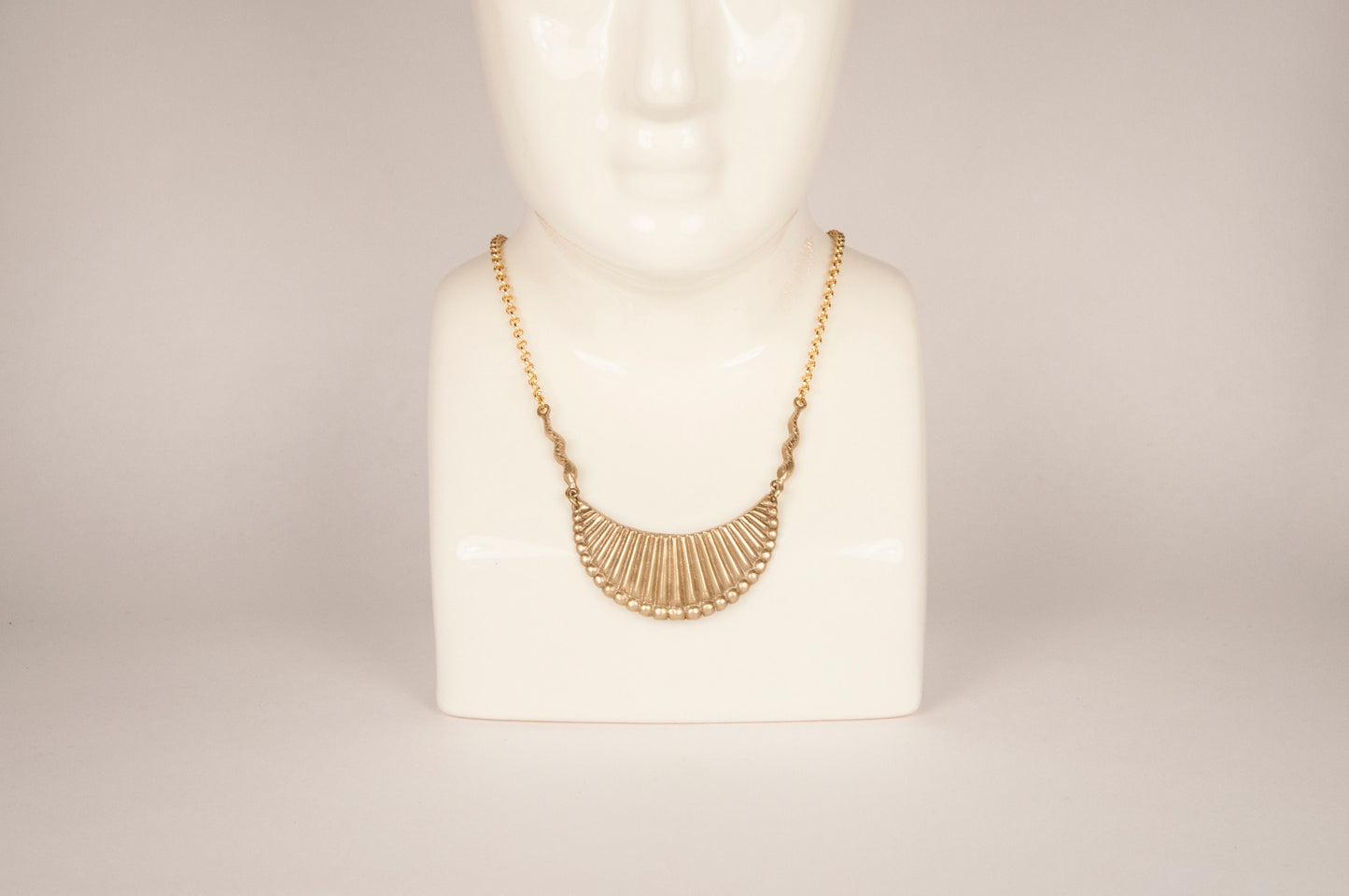 Scalloped Crescent Necklace