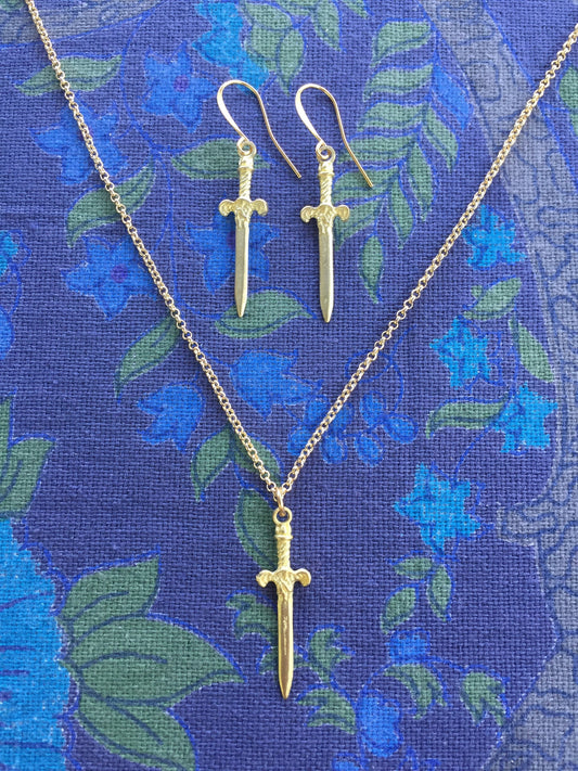 Sword necklace / earrings
