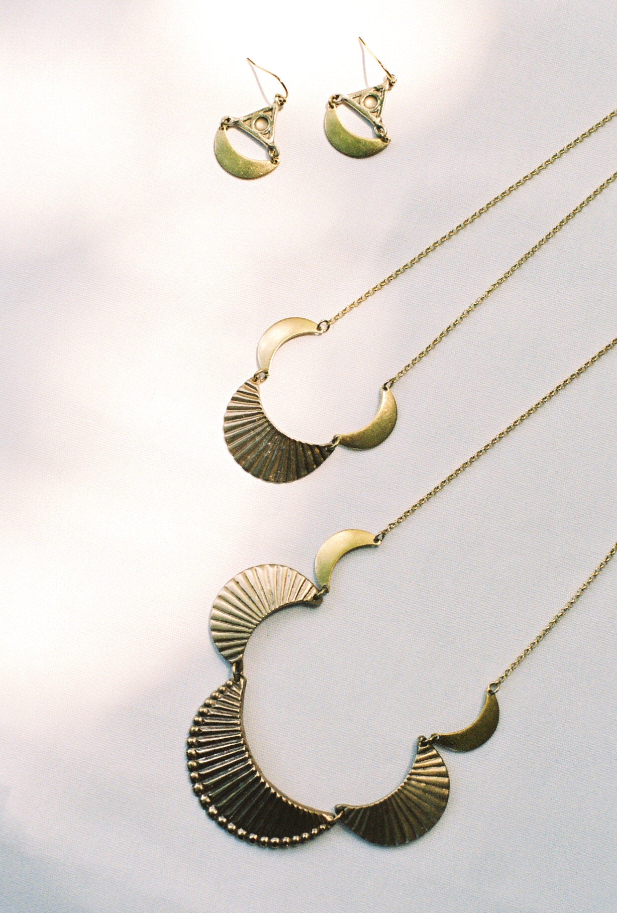 Crescent Moon Cycle Necklace Small